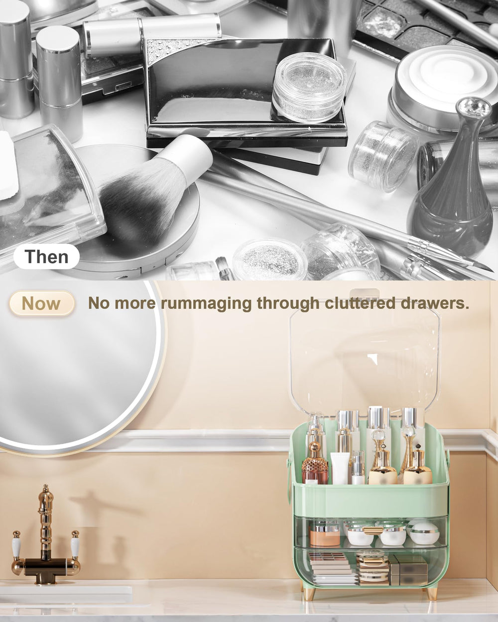 Anylady tall bottle 15 skincare storage neatly organized