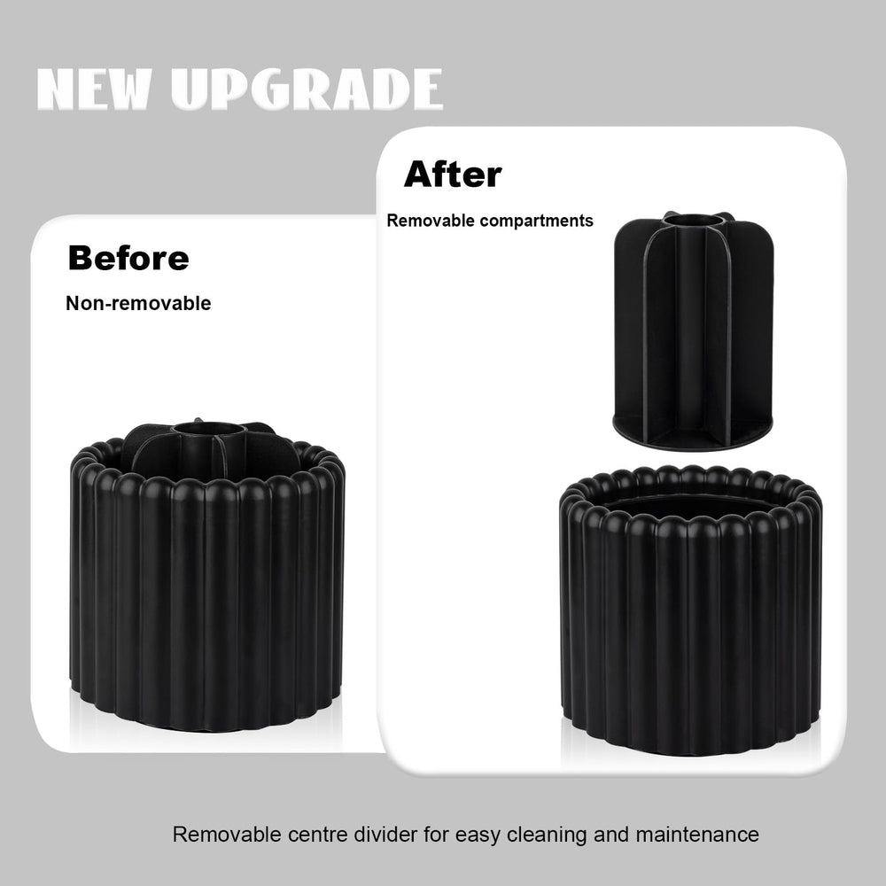 Anyoifax classic vertical-striped design enhances vanity decor while organizing cosmetics.