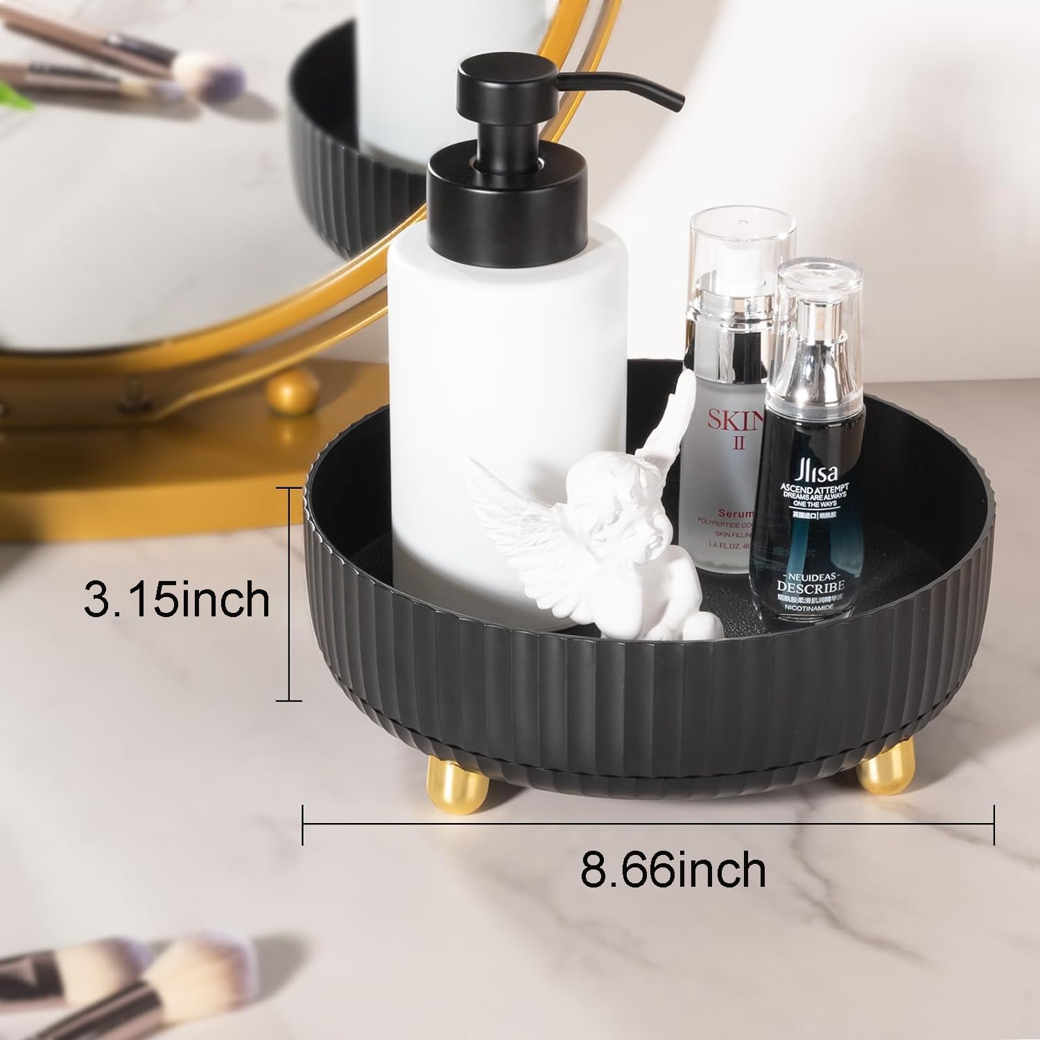 Anyoifax lychee-texture base beauty tray blends style with organized storage.