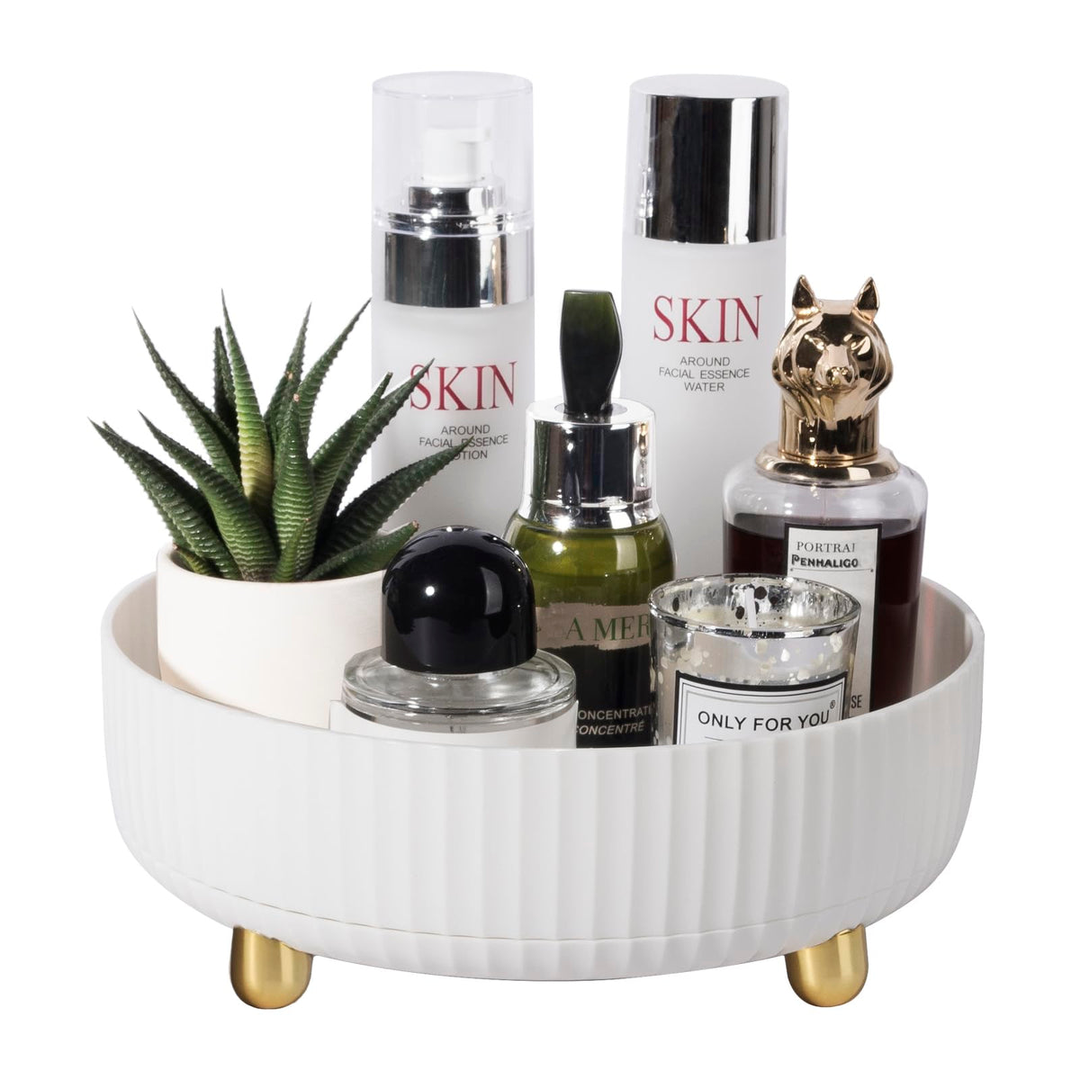 Anyoifax makeup organizer tray front view offers easy access to cosmetics