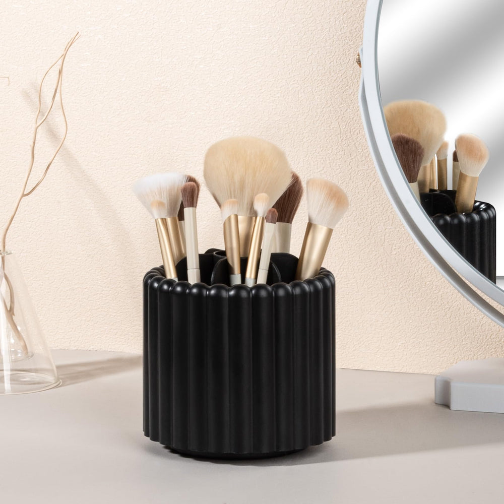 Anyoifax rotating makeup brush organizer base for easy reach during routine.