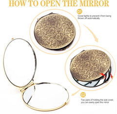ANZHUO classic raised-pattern mirror highlights vintage craftsmanship