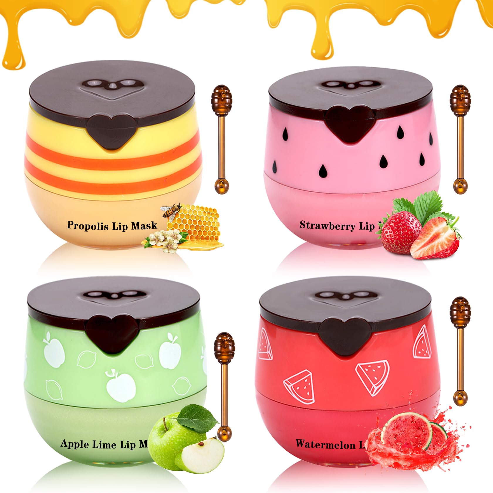 AOAZXBB bee lip balm honey-pot packaging for convenient on-the-go hydration.