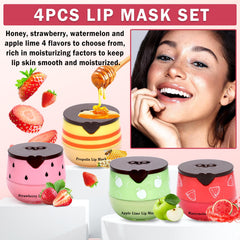 AOAZXBB lip balm jar closeup shows smooth texture and honey-fruit scent.