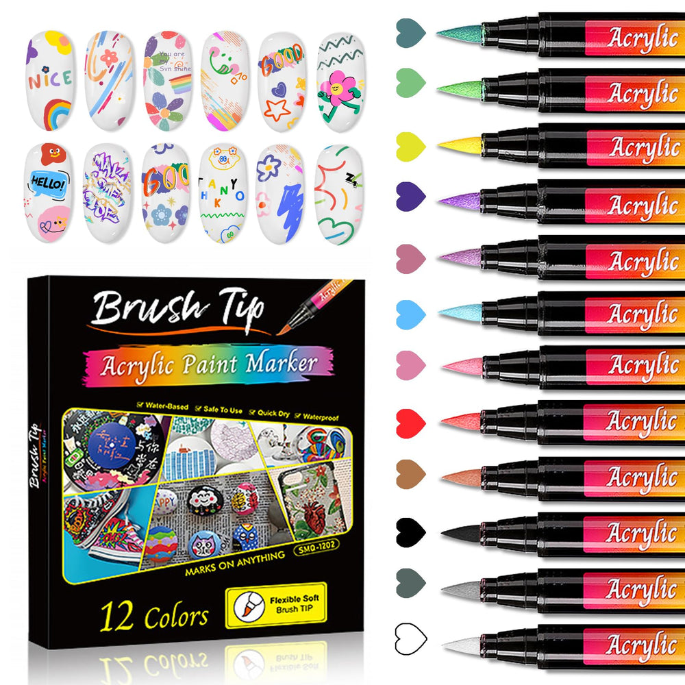 AOAZXBB conjunto de 12 colores para arte de uñas, ideal para diseños variados.