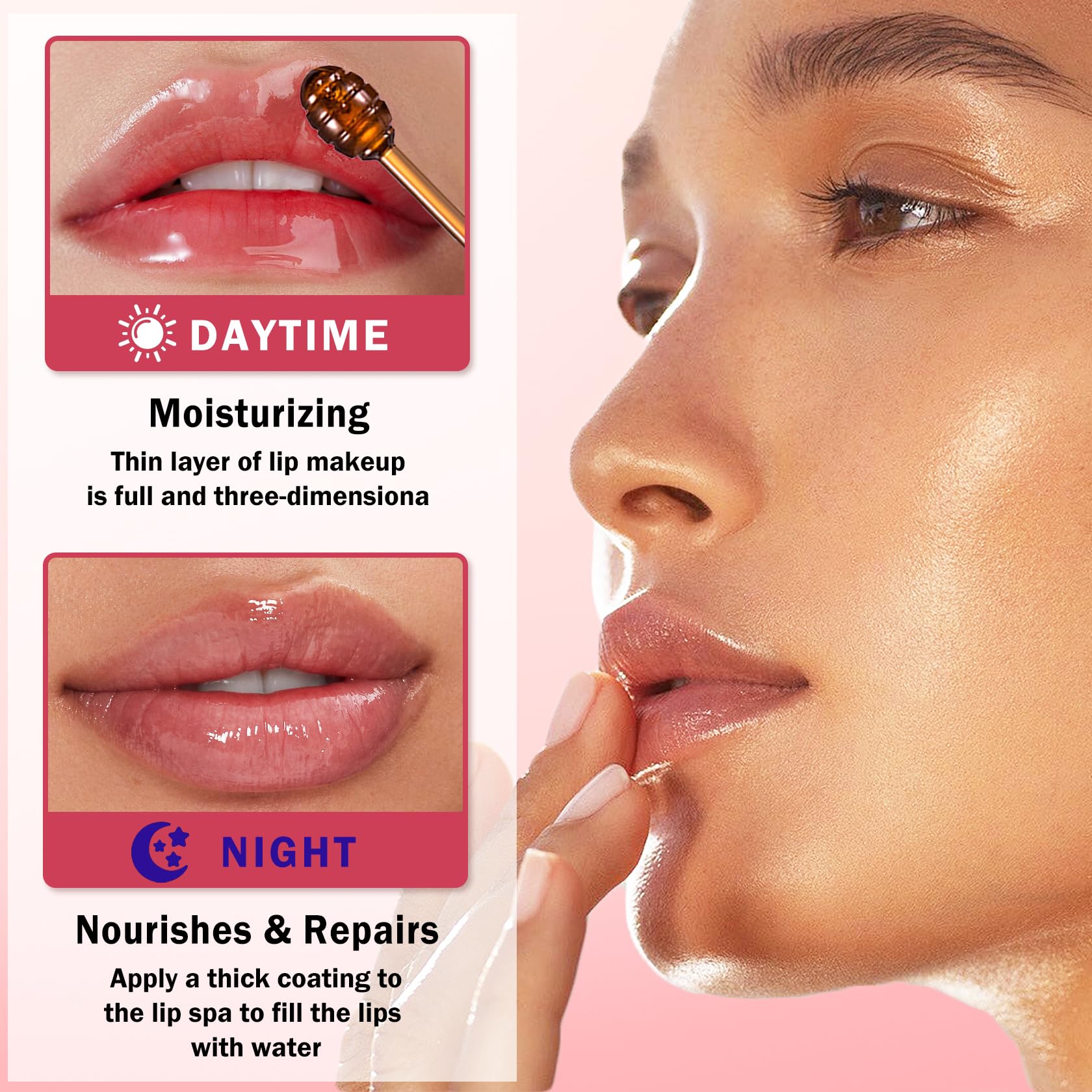 AOAZXBB application swatch demonstrates hydration and subtle plumpness.