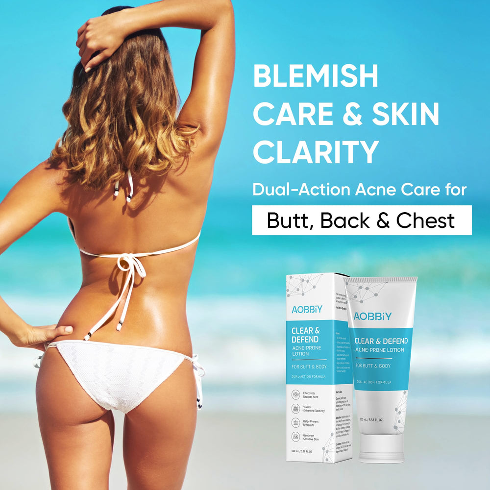 AOBBIY Salicylic Acid 2% illustration highlights pore-clearing action for clogged pores.