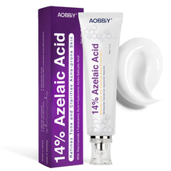 AOBBIY Azelaic Acid Cream packaging shows clean design for daily redness relief.