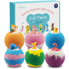 Aofmee bath bomb with animal surprise toy inside adds playful bath time fun for kids.