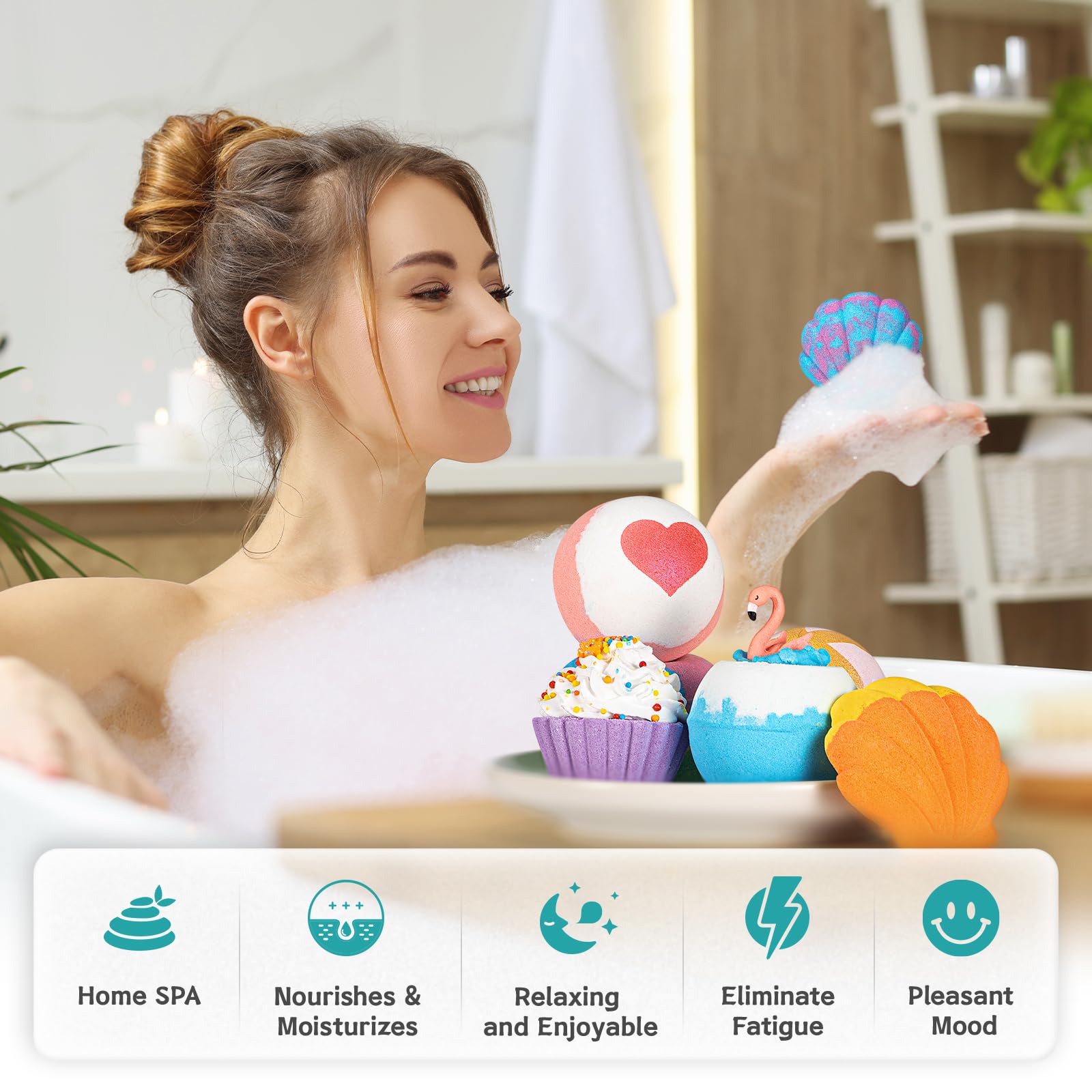 Aofmee blue ocean bath bomb dissolving for a soothing spa-like experience