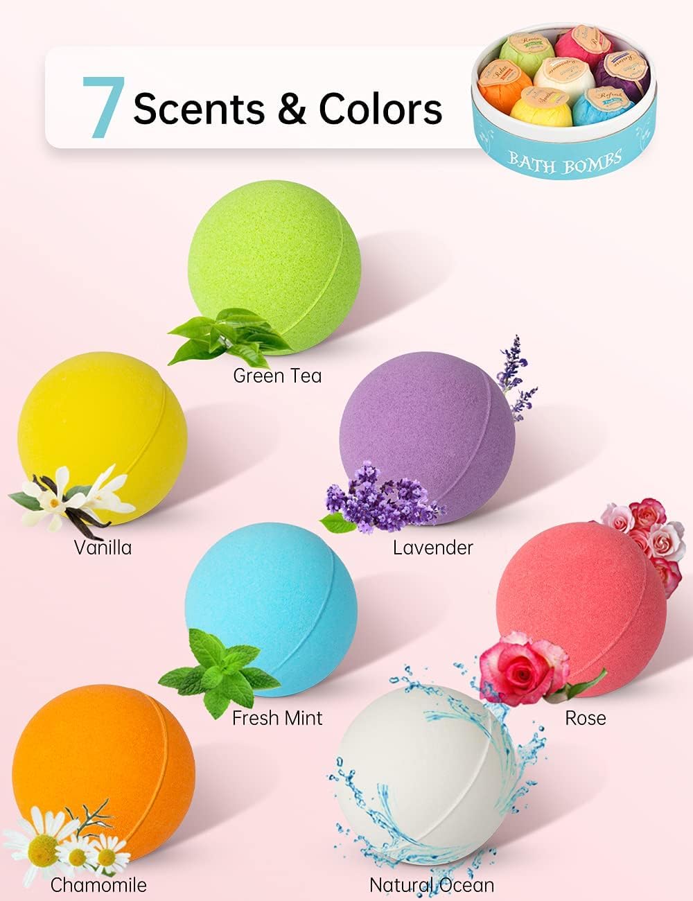 Aofmee bath bombs fizzing in tub releasing color and fragrance
