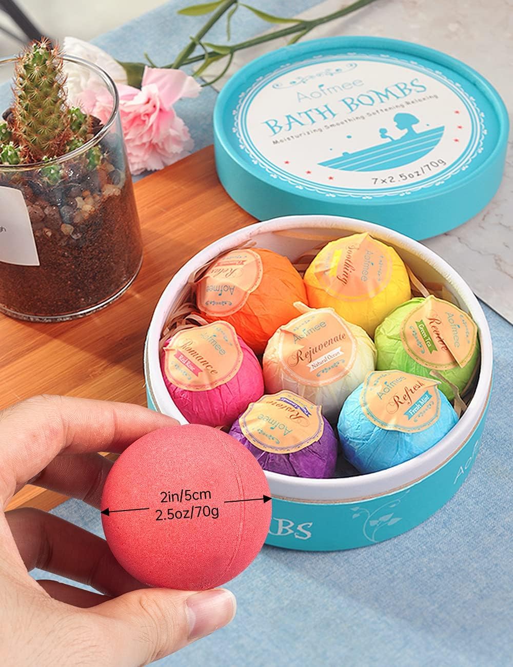 Aofmee bath bombs kid-friendly set for family bath time