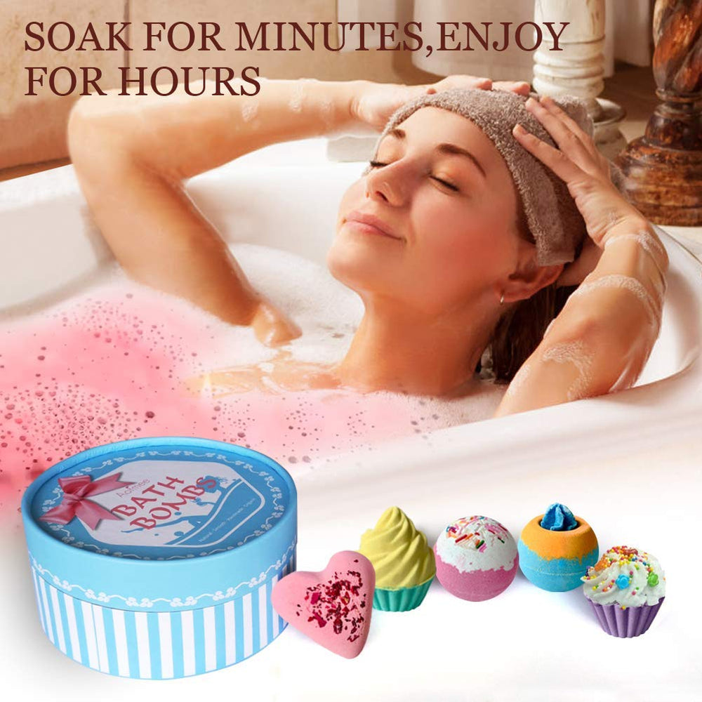 Aofmee vegan and cruelty-free bath bombs gentle on skin during a calm soak.