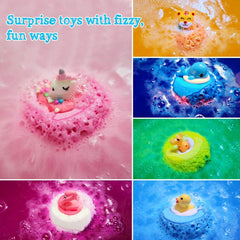 Aofmee handcrafted bath bomb is unique and rinses clean after use.