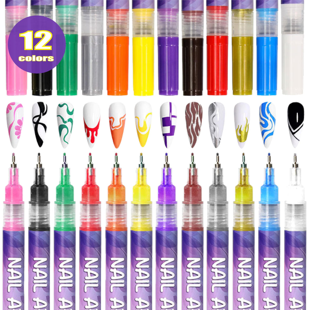 AOKELEON nail art pens collection vibrant colors for bold designs