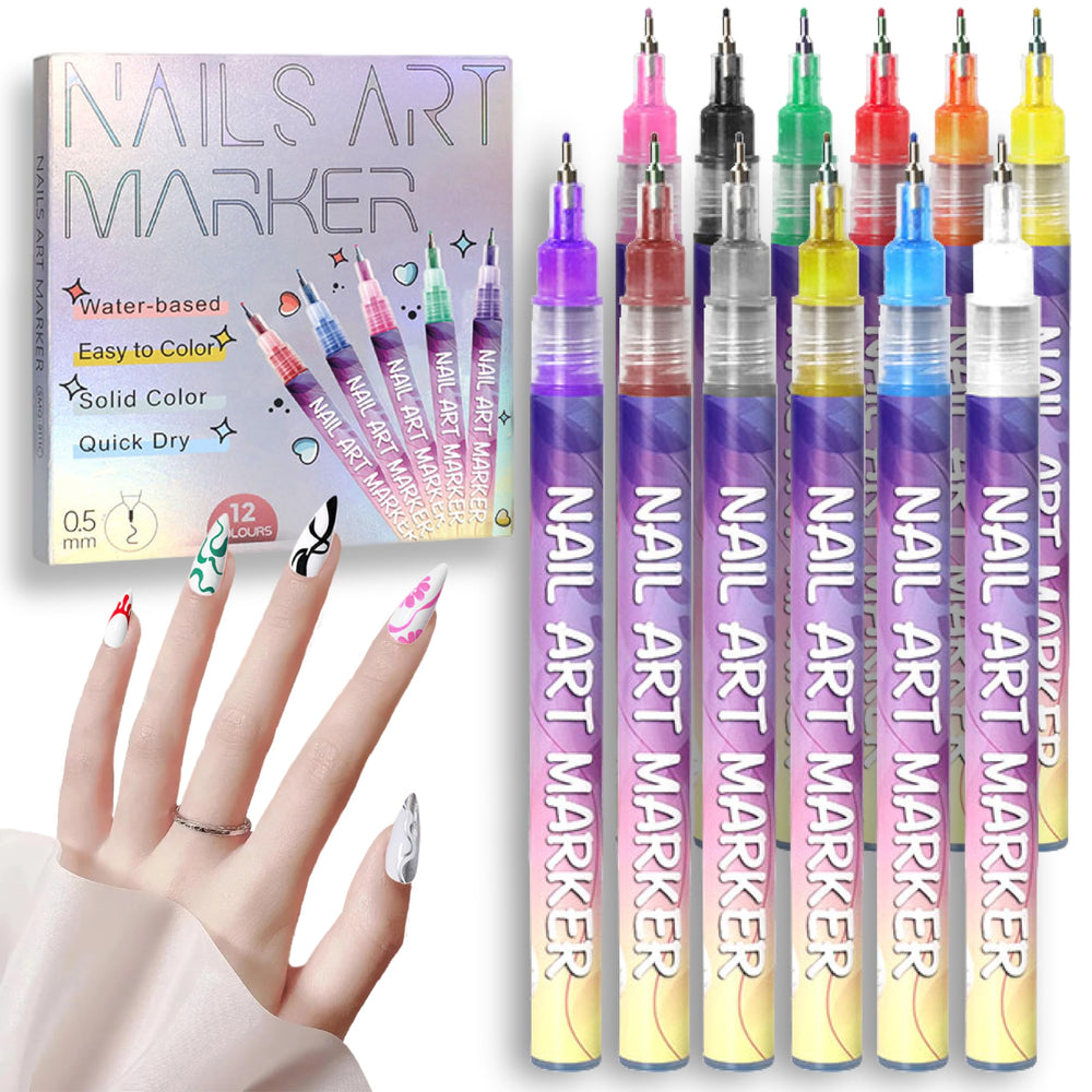 AOKELEON nail art pens drawing dotting pen create dots and lines with ease