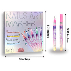 AOKELEON nail art pens flat lay packaging organized kit for at home nails