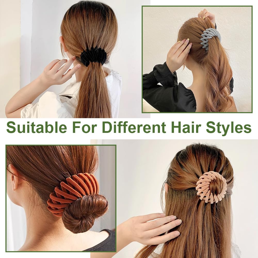 Aokid Bird Nest Magic Hair Clip worn for stylish bun
