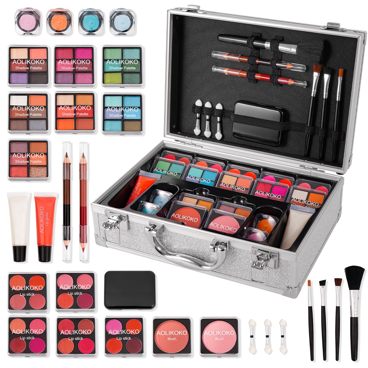 AOLIKOKO 20-color lipstick palette provides options from subtle to bold.