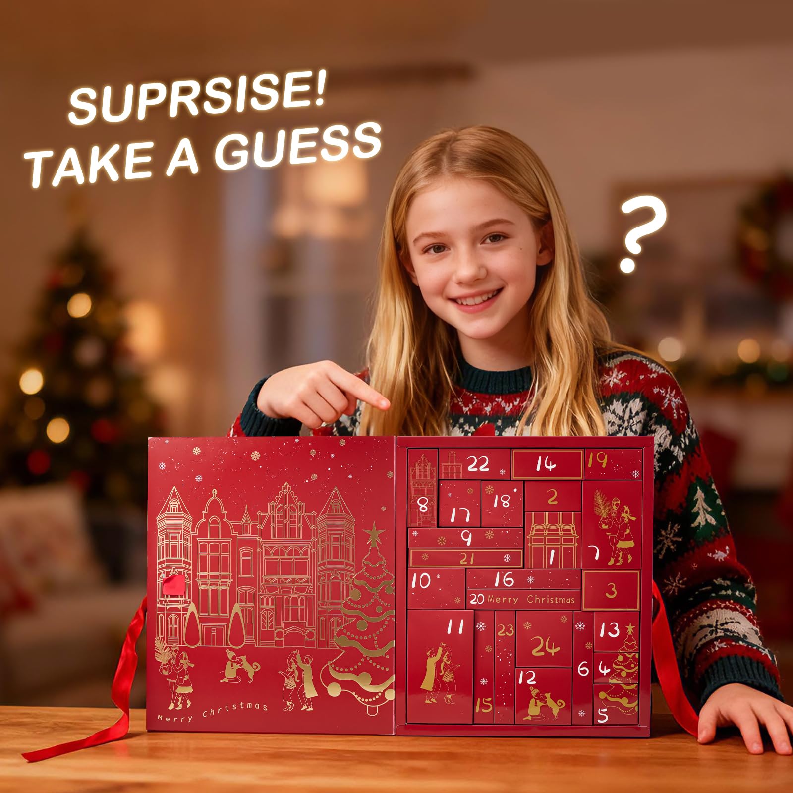 AOLIKOKO makeup advent calendar 2025 accessories and gift box enhance presentable gifting.