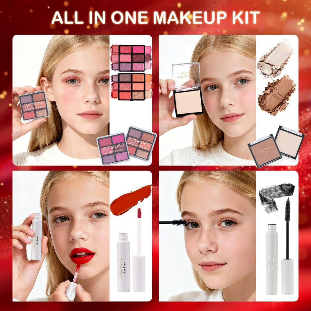 AOLIKOKO makeup advent calendar 2025 contour and highlighter for sculpted holiday radiance.
