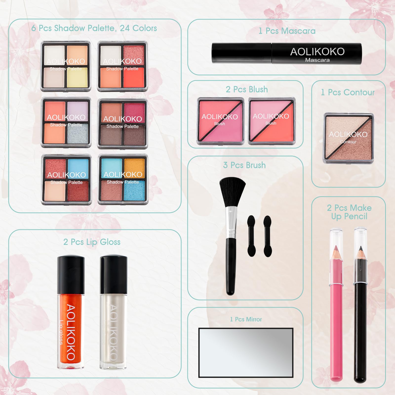 AOLIKOKO makeup kit set B lip gloss adds shine and hydration