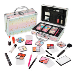 AOLIKOKO makeup kit set B train case ready for on-the-go touch-ups