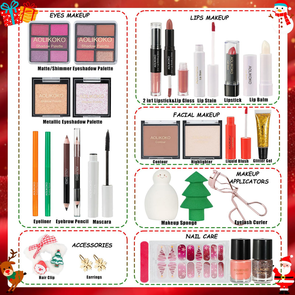 Aolikoko advent calendar lipstick set for bold seasonal color.