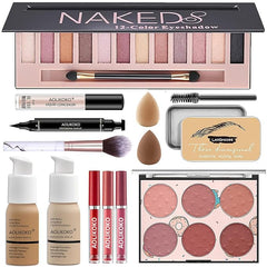 AOLIKOKO makeup kit eyeshadow palette swatches for versatile day-to-night looks