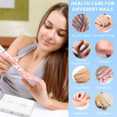 AOMEES nail drill bits and sanding bands set for buffing and shaping