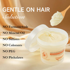 Aomimegel collagen hair mask application shows easy, lightweight conditioning from mid-lengths to ends.