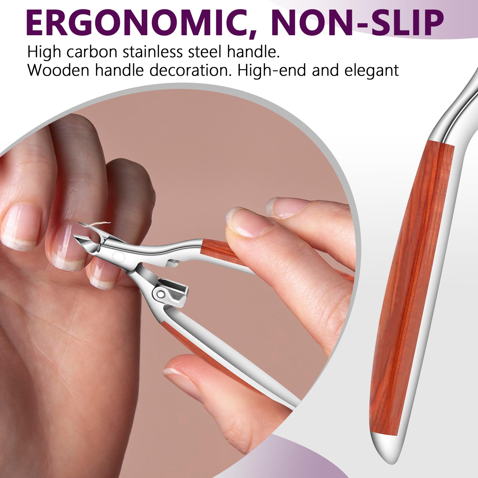 AONOLOVO cuticle nippers pedicure use case demonstrates versatile at-home care