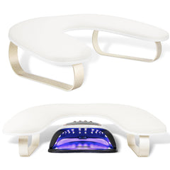 AONOLOVO arm rest 10° angled view showing ergonomic support for comfortable nail sessions.