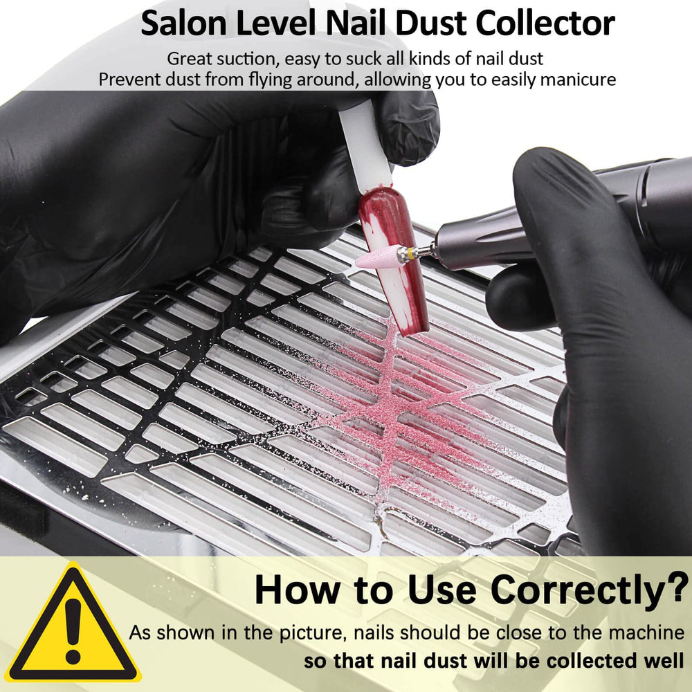 AONOLOVO Nail Dust Collector back vent reveals cooling holes for efficient heat dissipation.