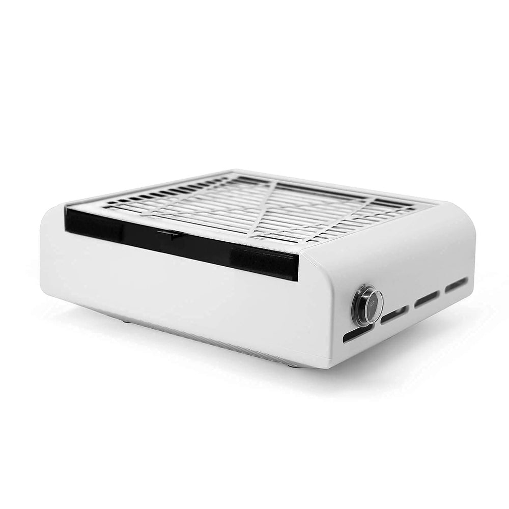 AONOLOVO Nail Dust Collector dust-sealed setup captures nail dust effectively.