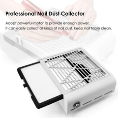 AONOLOVO Nail Dust Collector side view highlights lightweight build ideal for small studios.