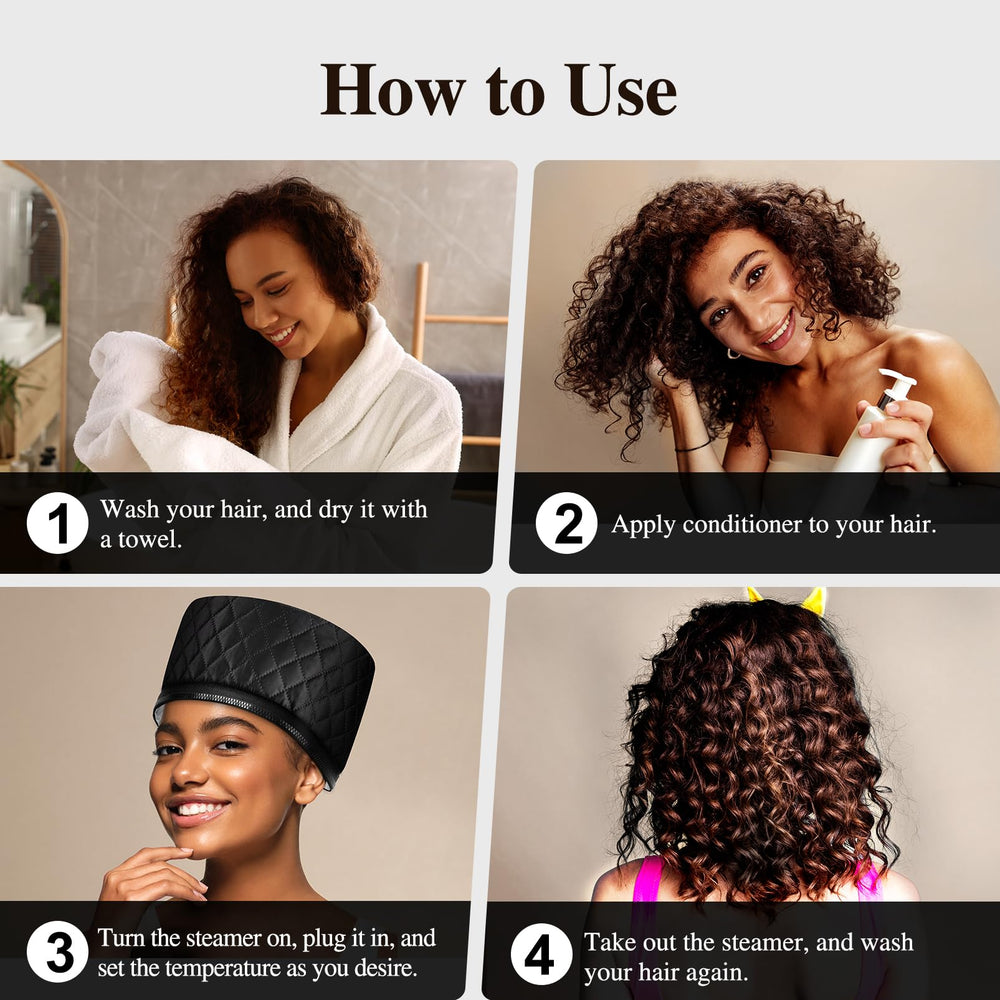 aopow heat cap covering head during treatment for full coverage
