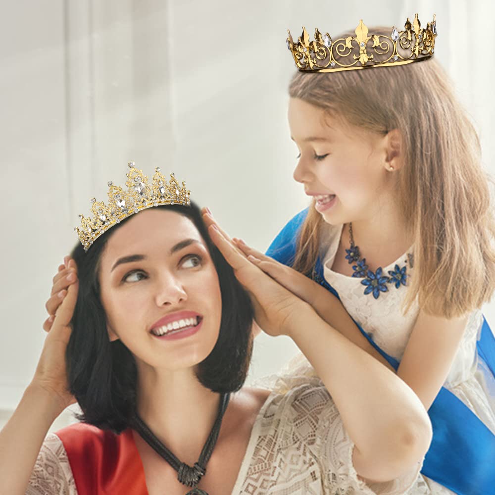 AOPRIE cosplay costume tiara in gold for parties and theater