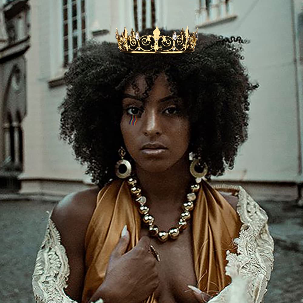 AOPRIE gold princess tiara for women and girls at events and cosplay