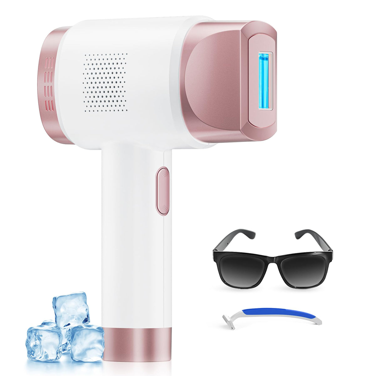 Aopvui laser hair removal device close-up for precise at-home treatments