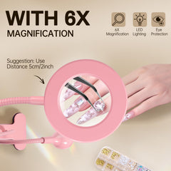 AORAEM nail lamp gooseneck 360deg view enabling hands-free manicures