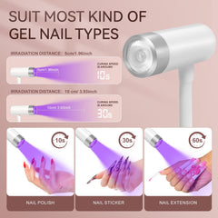 AORAEM UV LED Nail Lamp dual-band light delivers even coverage.