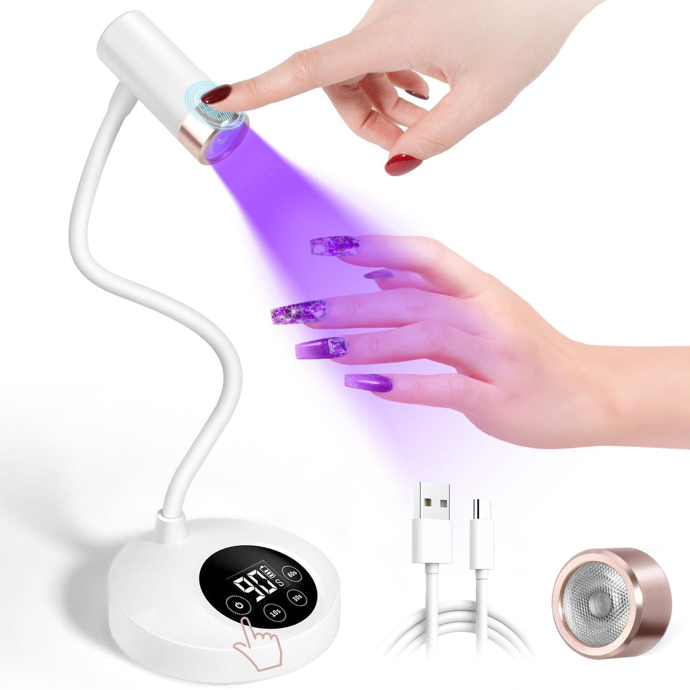 AORAEM UV LED Nail Lamp front view for compact home use and quick curing.
