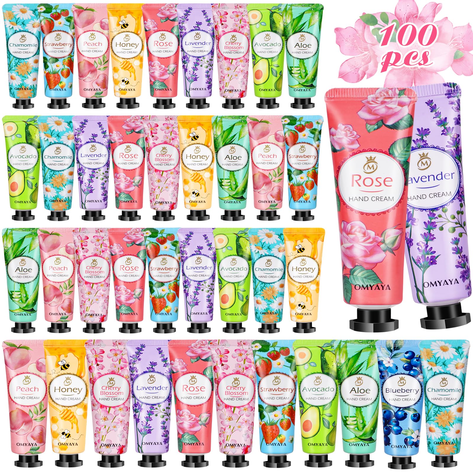 Aottom 100-pack hand lotion bulk gift packaging showcases gift-ready bulk set for sharing.