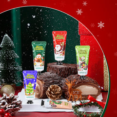 Aottom Santa pattern hand lotion image highlighting festive design for holiday gifting.