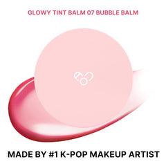 AOU GLOWY TINT BALM applying on lips for instant hydration and gloss