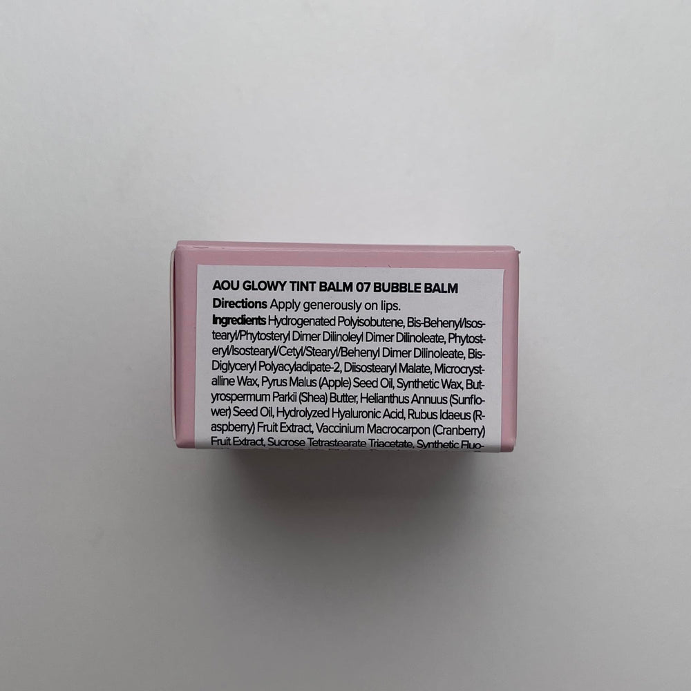 AOU GLOWY TINT BALM with fruit extracts for moisturized glossy lips