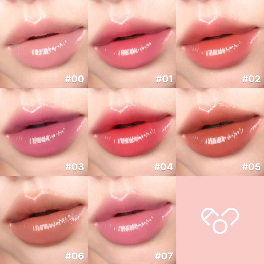 AOU GLOWY TINT BALM in soft pink shade for daily romantic lip color