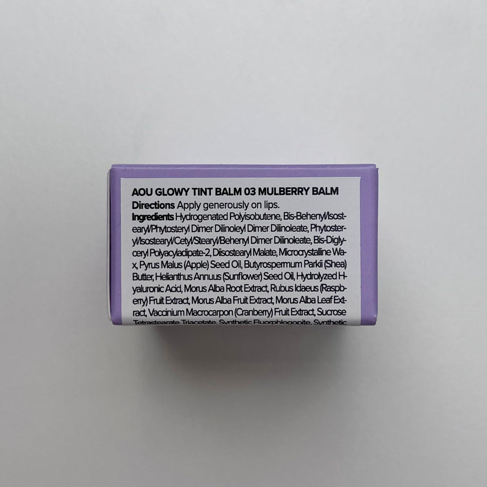 AOU Glowy Tint Balm texture melts for smooth, comfortable wear.