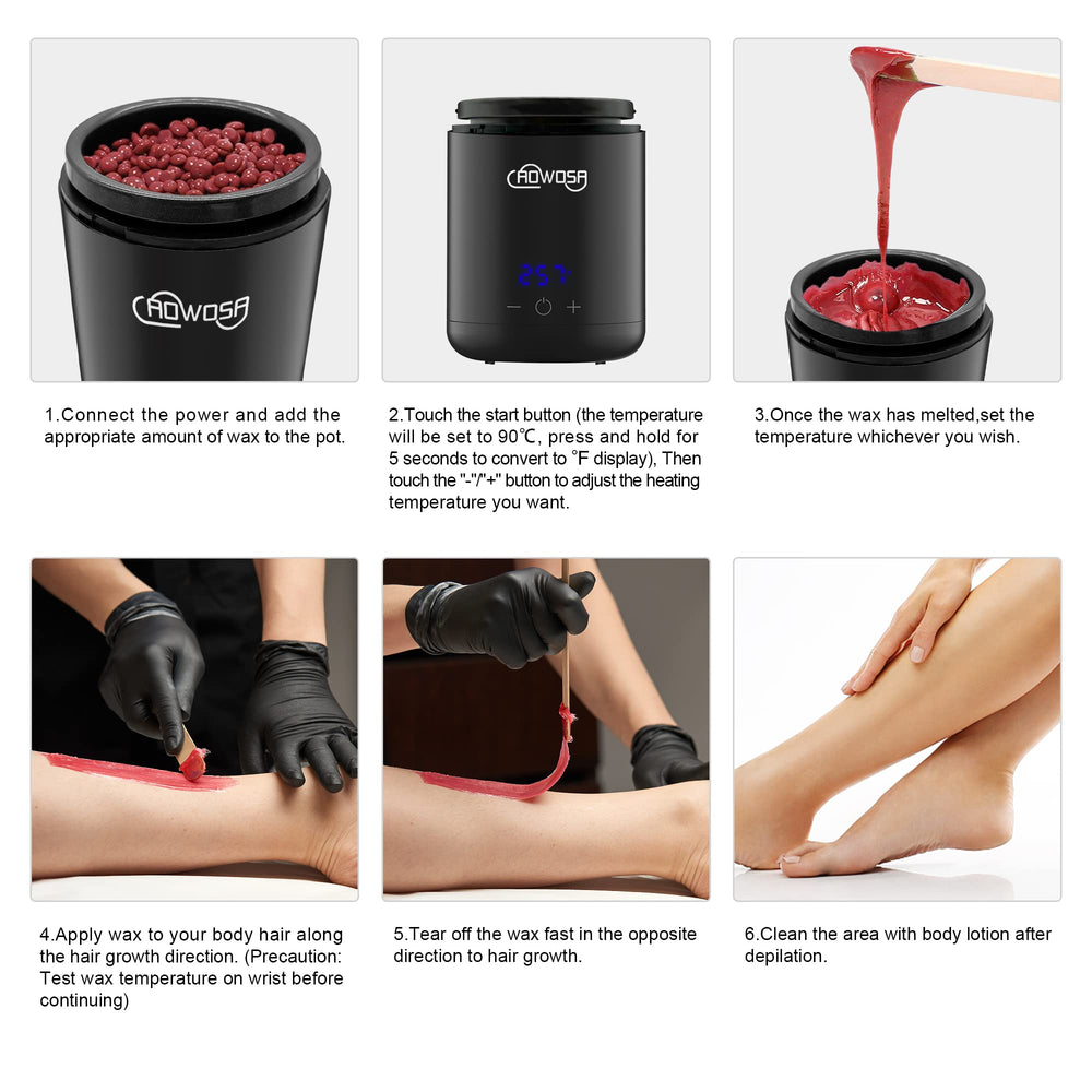 AOWOSA compact wax pot supports easy cleaning and quick setup between clients